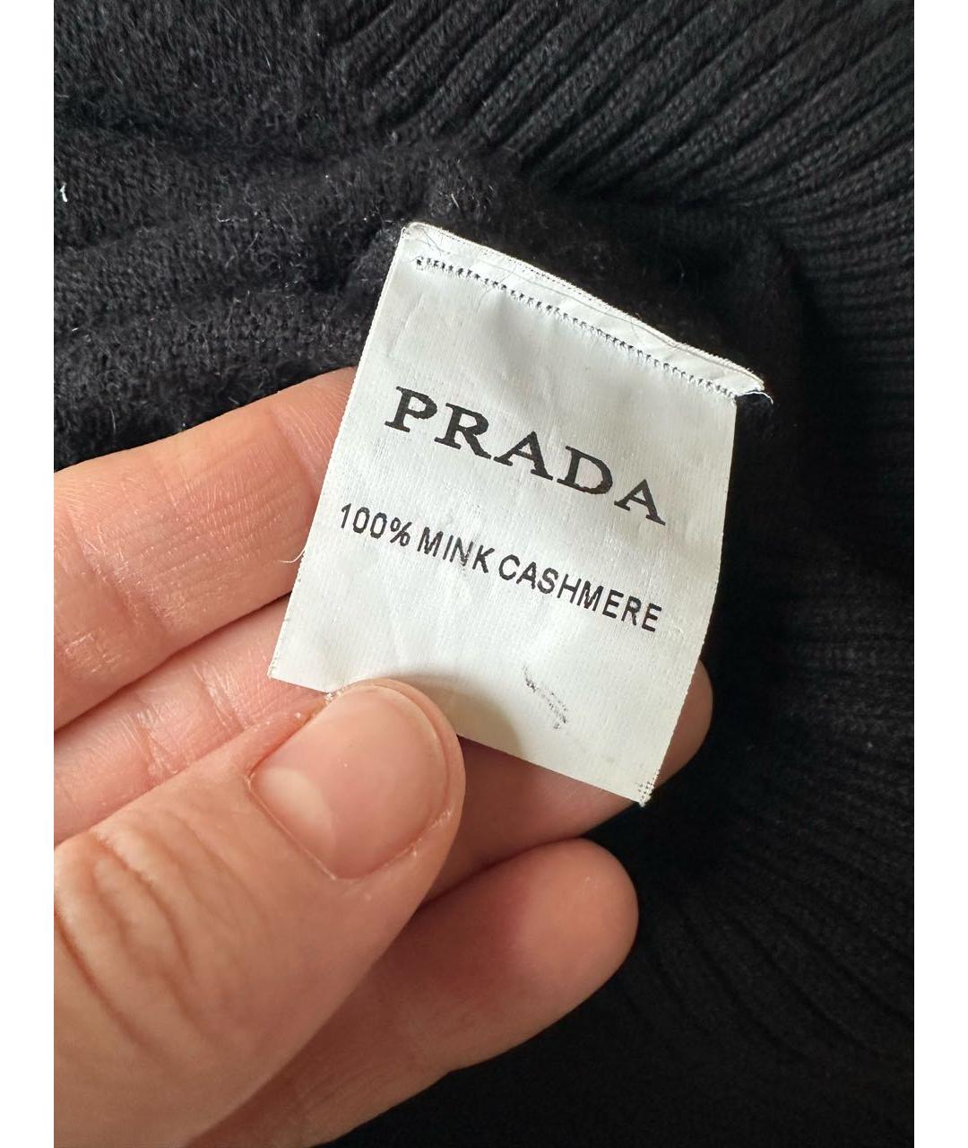 PRADA Черный шерстяной джемпер / свитер, фото 4