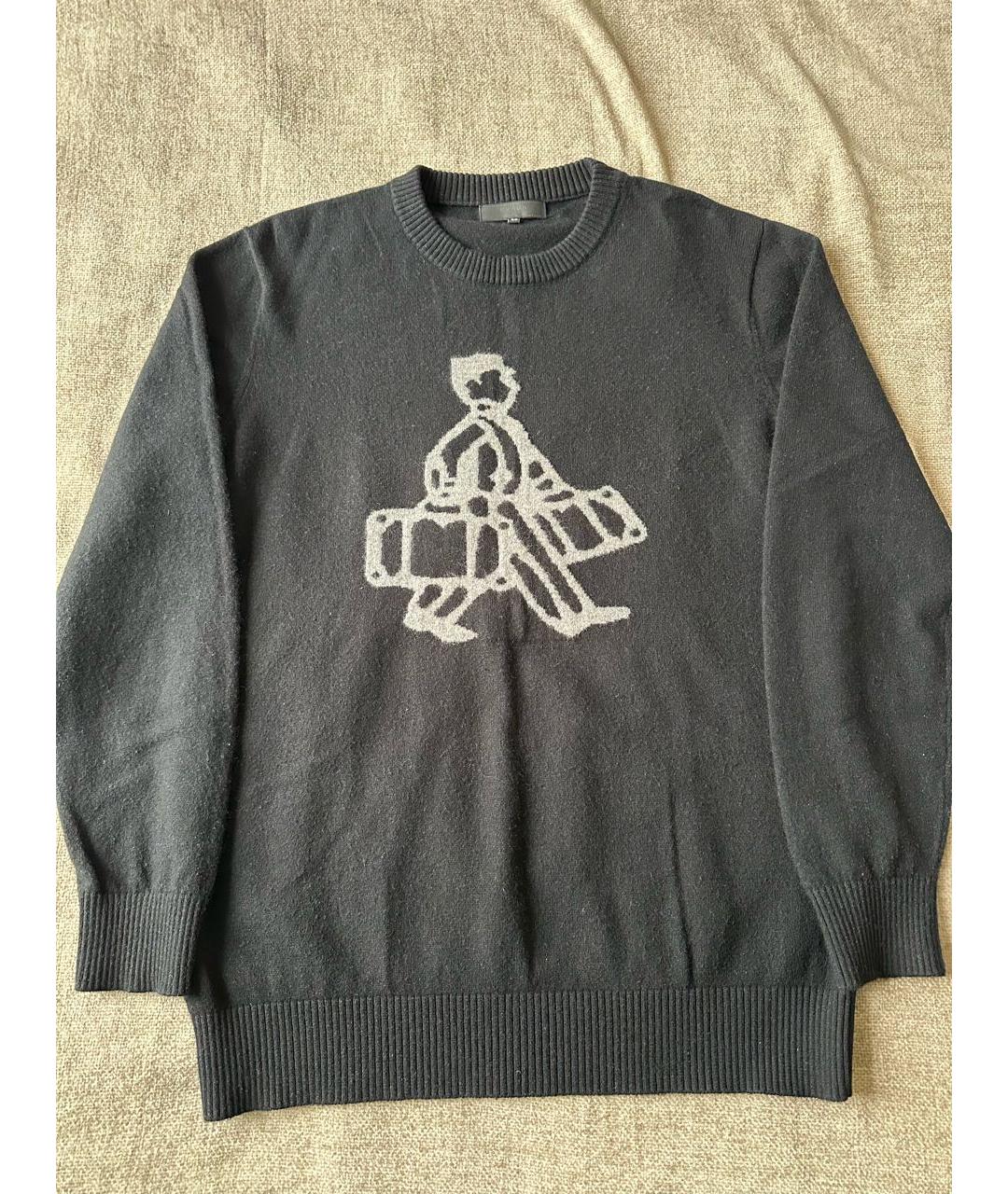 PRADA Черный шерстяной джемпер / свитер, фото 6