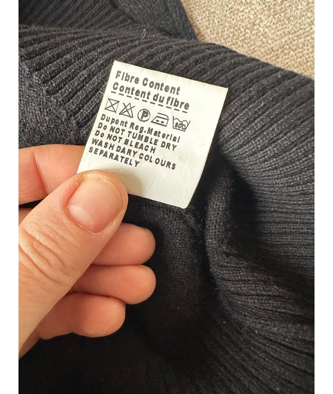 PRADA Черный шерстяной джемпер / свитер, фото 5