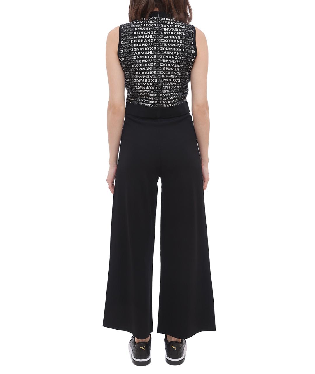 ARMANI EXCHANGE Черный вискозный комбинезон, фото 4