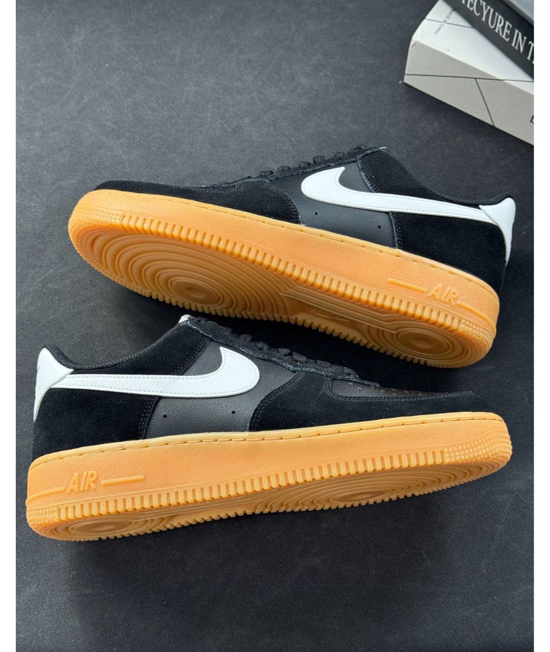 NIKE Черные замшевые низкие кроссовки / кеды, фото 7