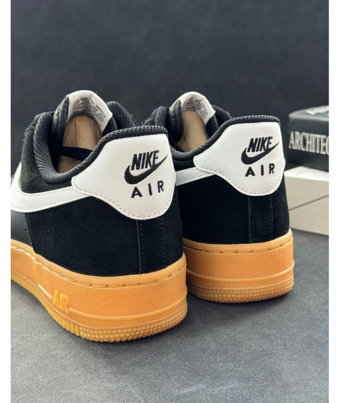 NIKE Черные замшевые низкие кроссовки / кеды, фото 5