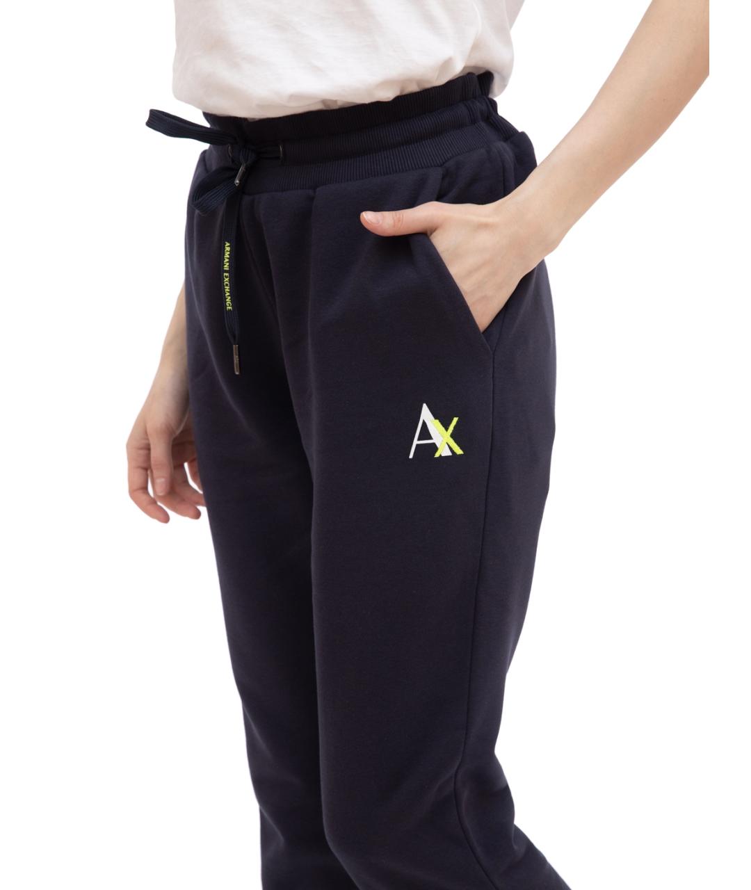 ARMANI EXCHANGE Черные хлопковые спортивные брюки и шорты, фото 3