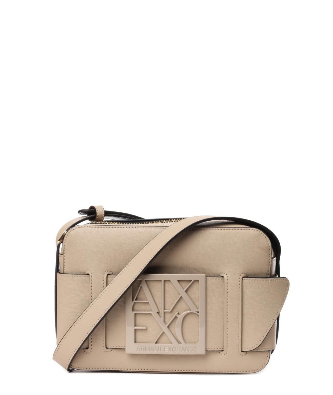 ARMANI EXCHANGE Бежевая сумка через плечо из искусственной кожи, фото 1