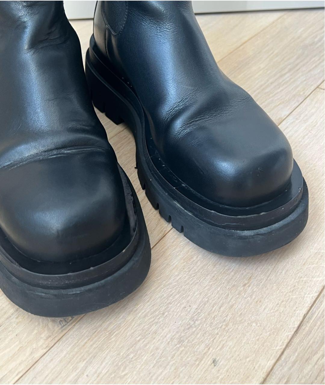 BOTTEGA VENETA Черные кожаные ботинки, фото 5
