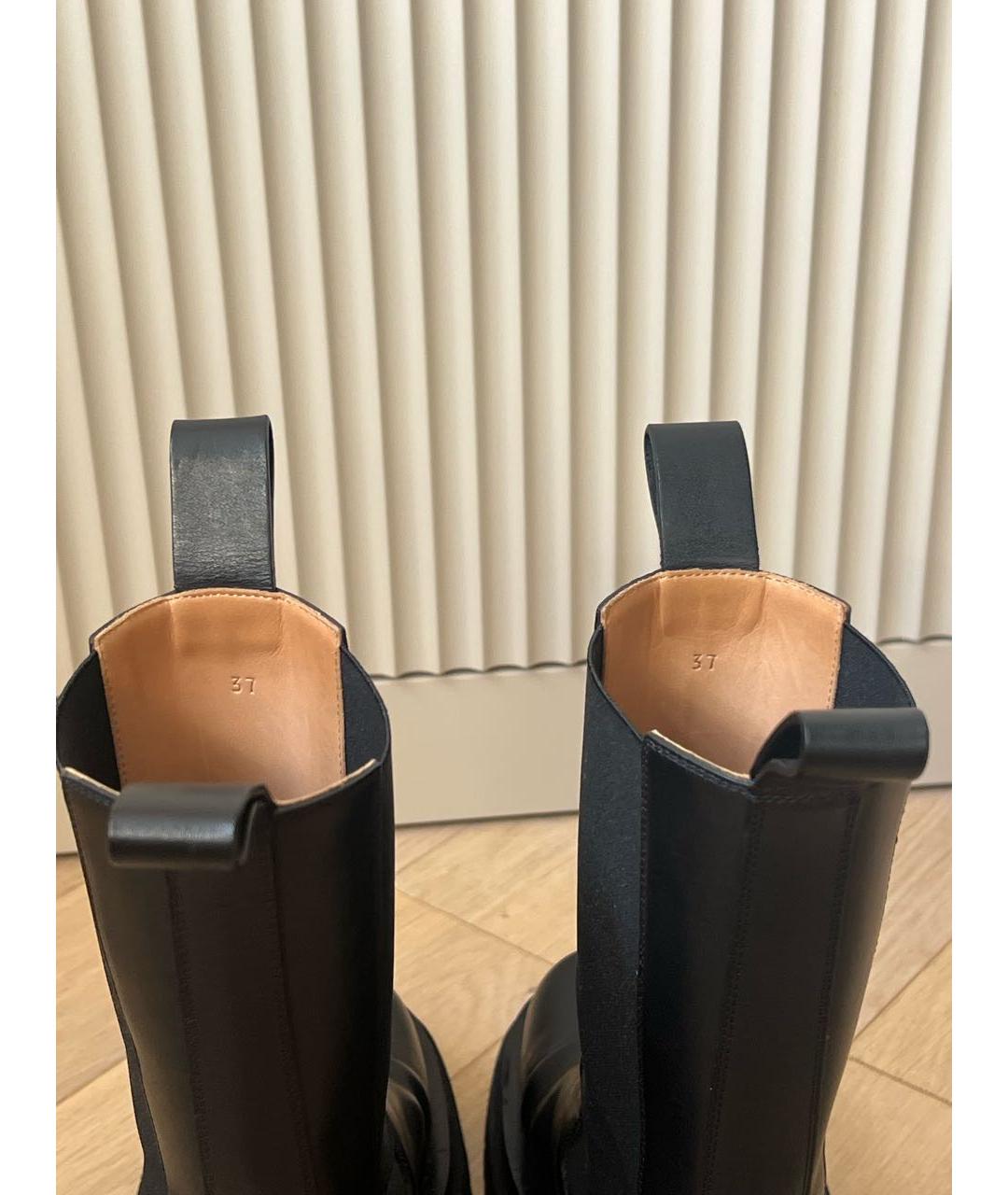 BOTTEGA VENETA Черные кожаные ботинки, фото 7