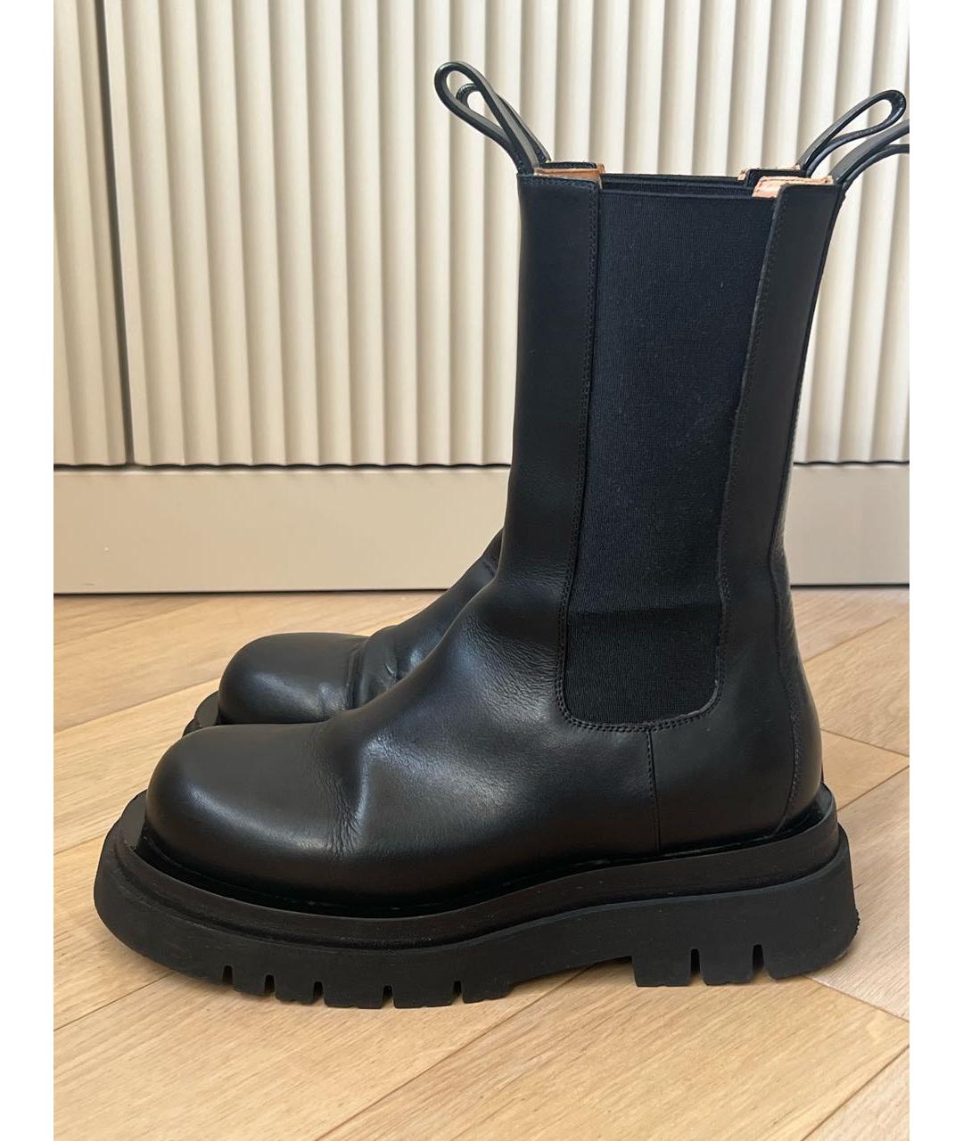 BOTTEGA VENETA Черные кожаные ботинки, фото 6