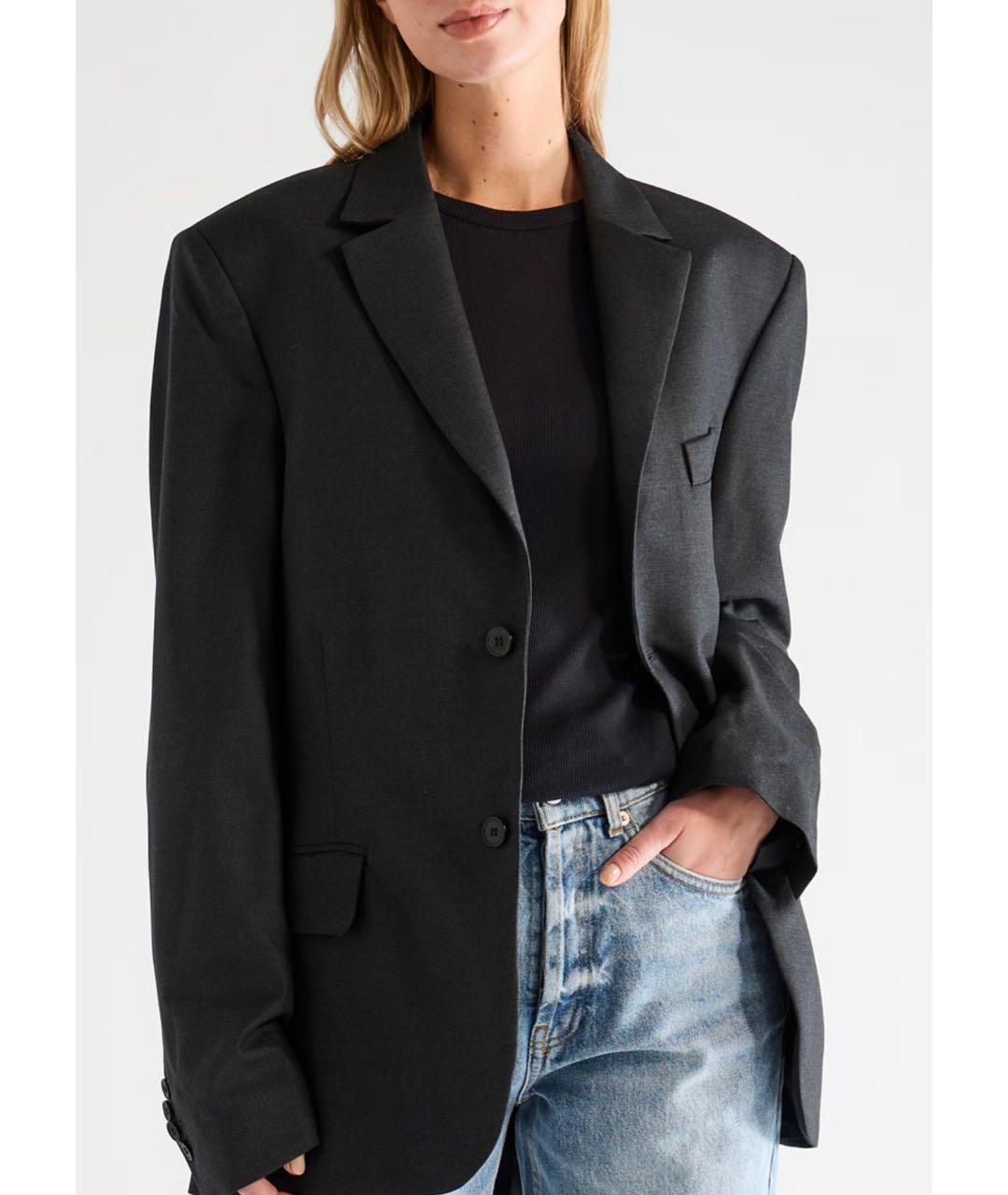RAEY Черный шерстяной жакет/пиджак, фото 8