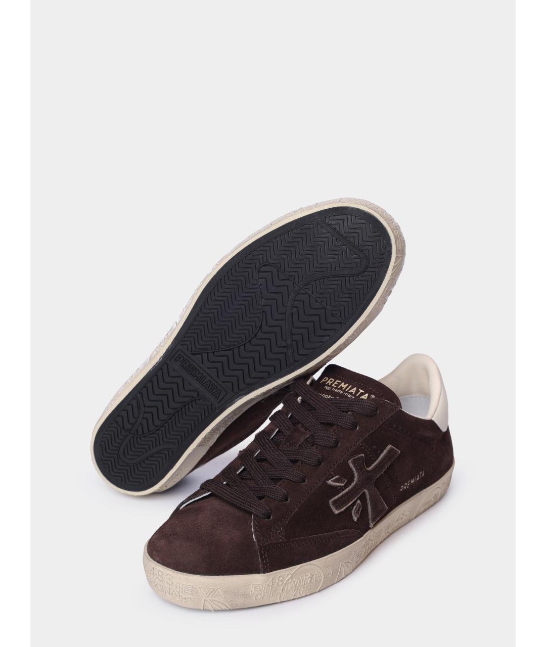 PREMIATA Коричневые замшевые кеды, фото 4