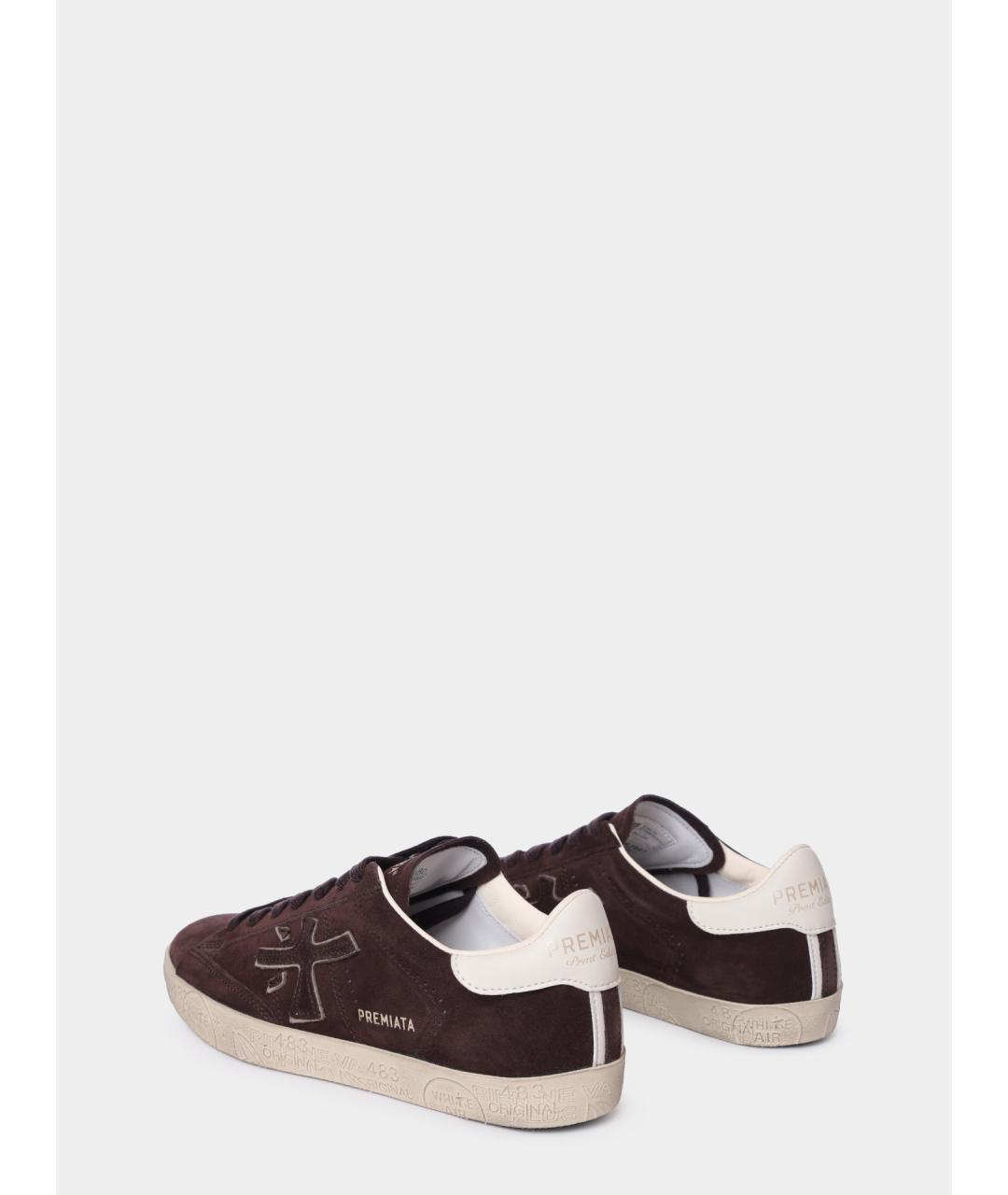 PREMIATA Коричневые замшевые кеды, фото 5