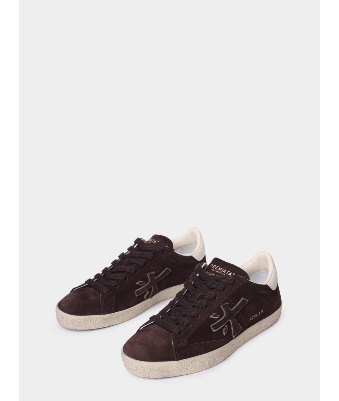 PREMIATA Коричневые замшевые кеды, фото 2