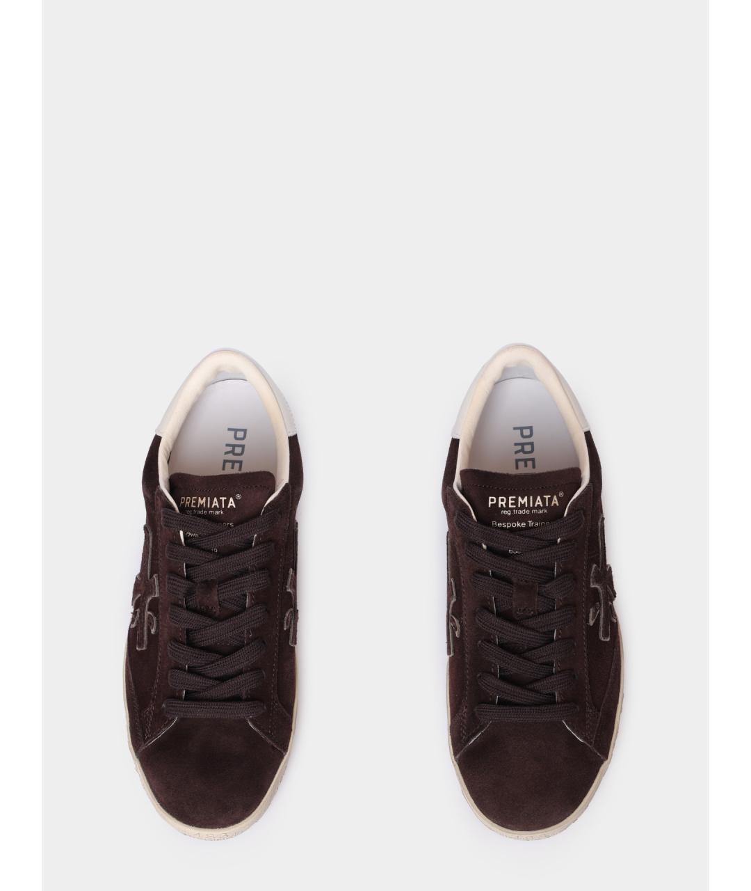 PREMIATA Коричневые замшевые кеды, фото 3