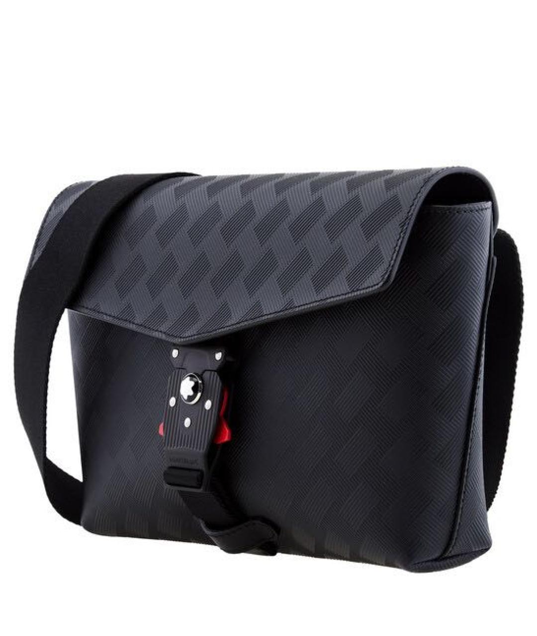 MONTBLANC Черная кожаная поясная сумка, фото 2