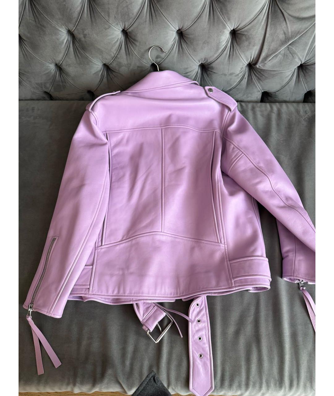 ACNE STUDIOS Фиолетовая кожаная куртка, фото 3