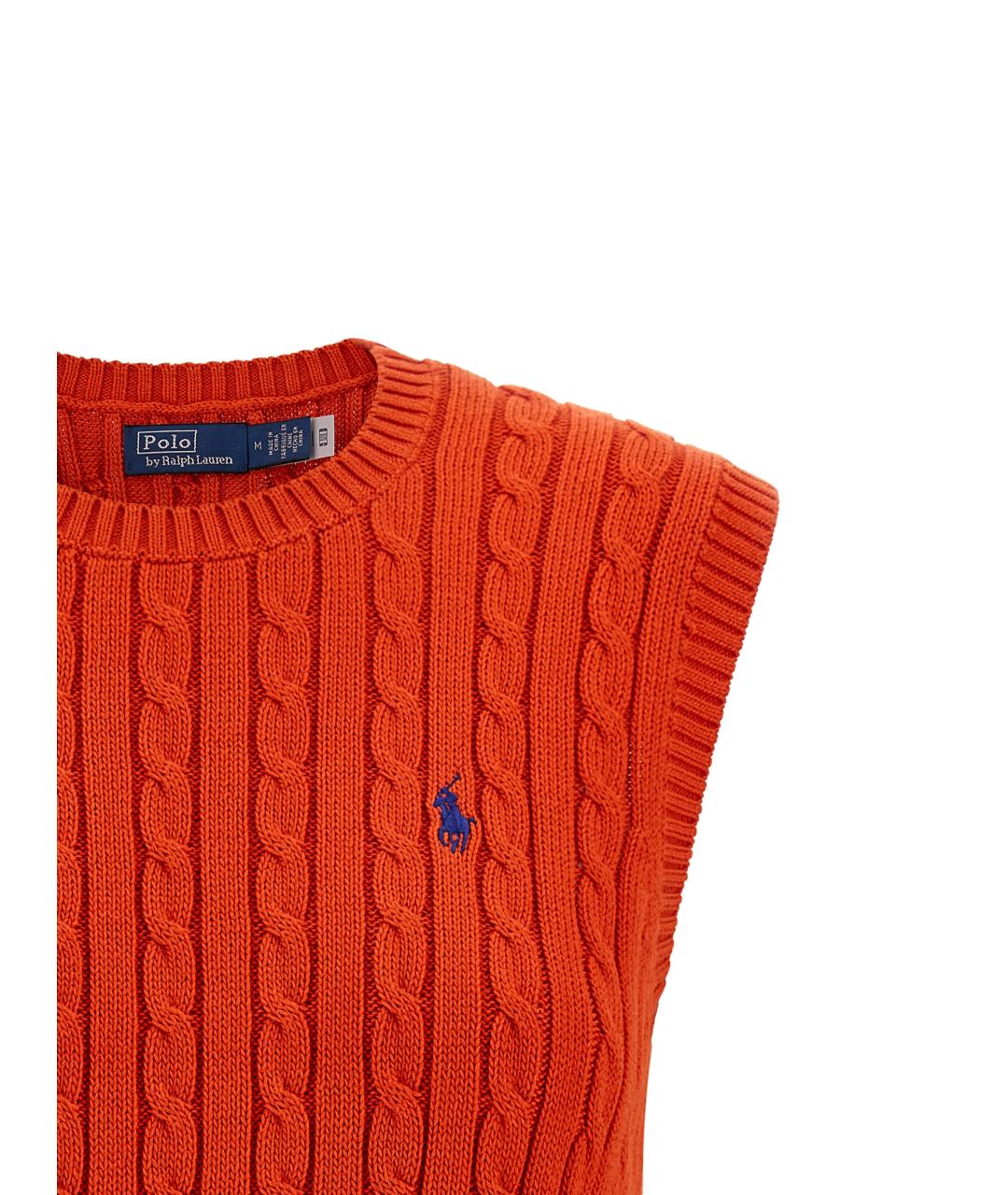 POLO RALPH LAUREN Красная хлопковая жилетка, фото 3