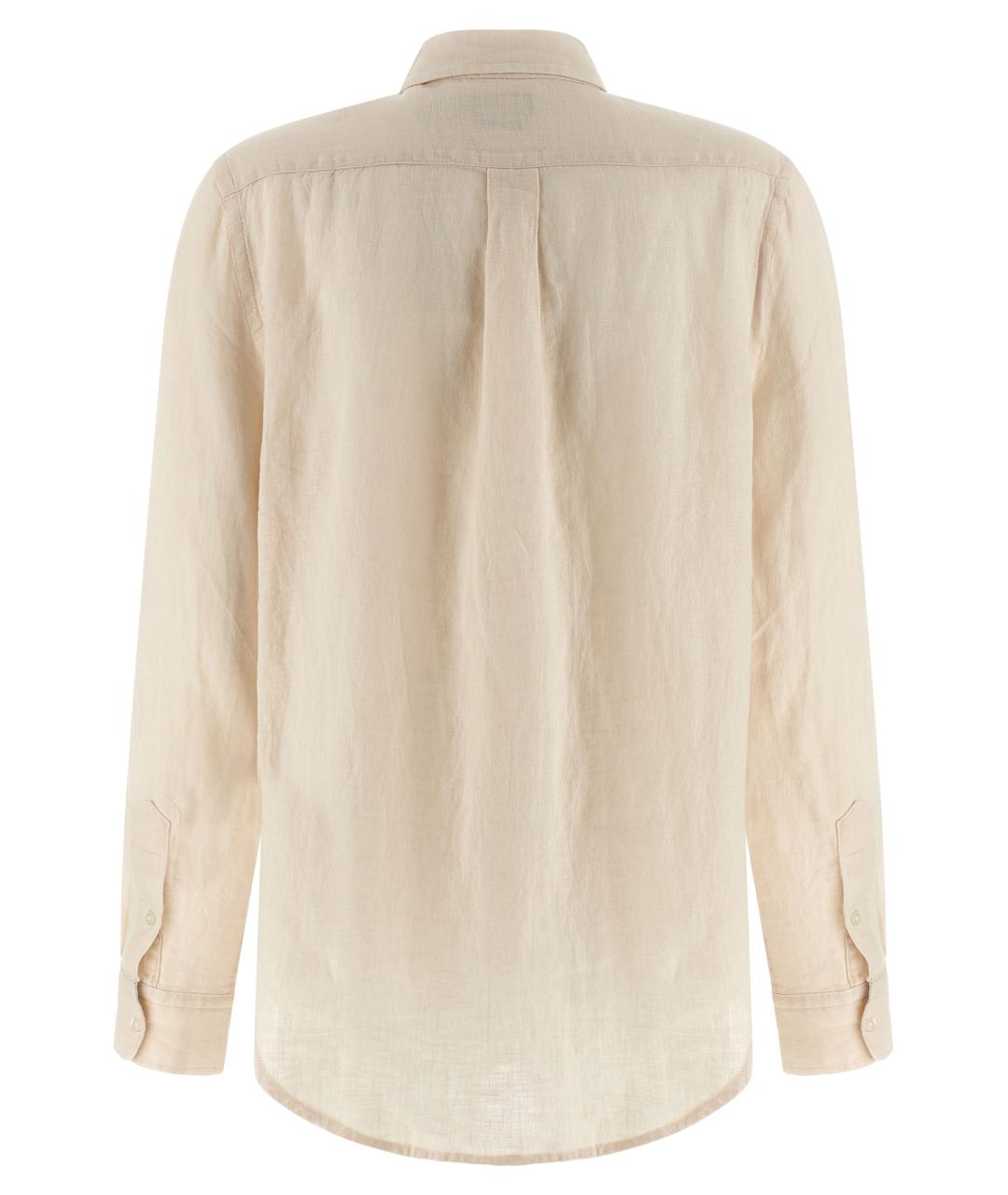 POLO RALPH LAUREN Бежевая льняная рубашка, фото 2