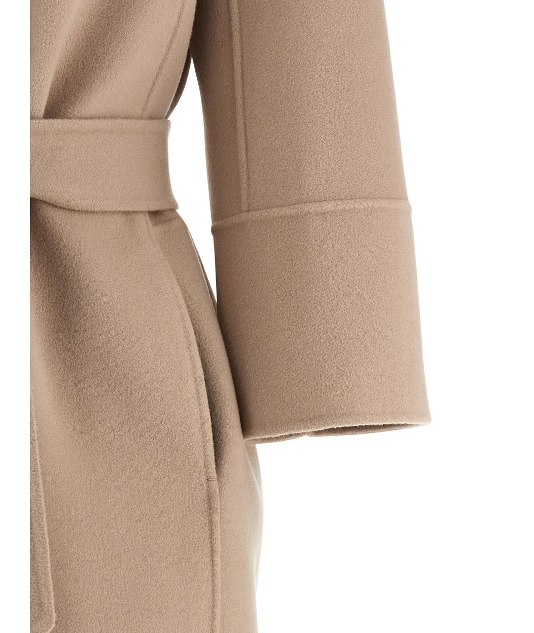 'S MAX MARA Бежевое шерстяное пальто, фото 4
