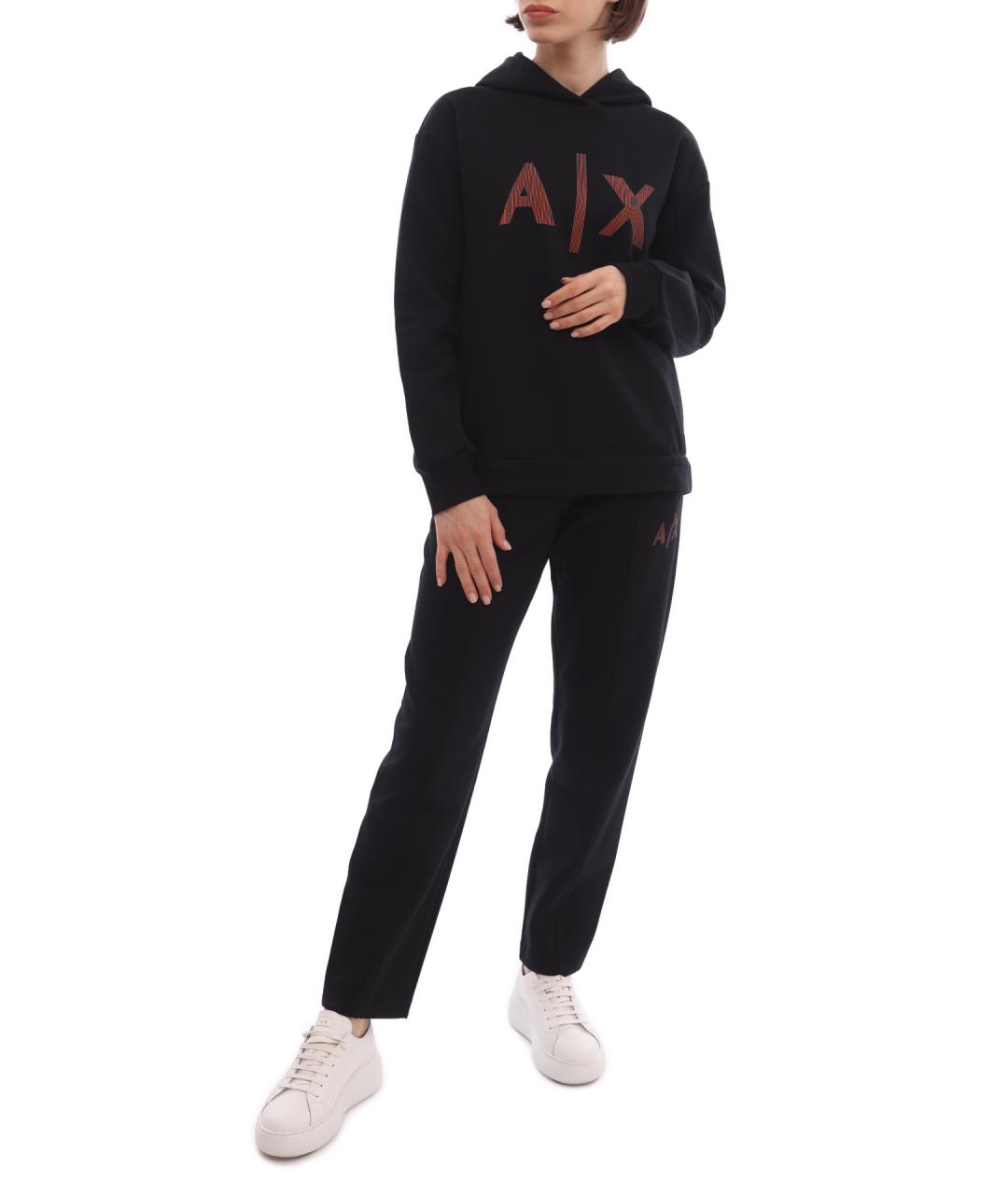 ARMANI EXCHANGE Черные хлопковые спортивные брюки и шорты, фото 7