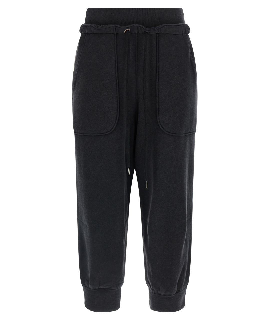 R13 Черные хлопковые спортивные брюки и шорты, фото 1