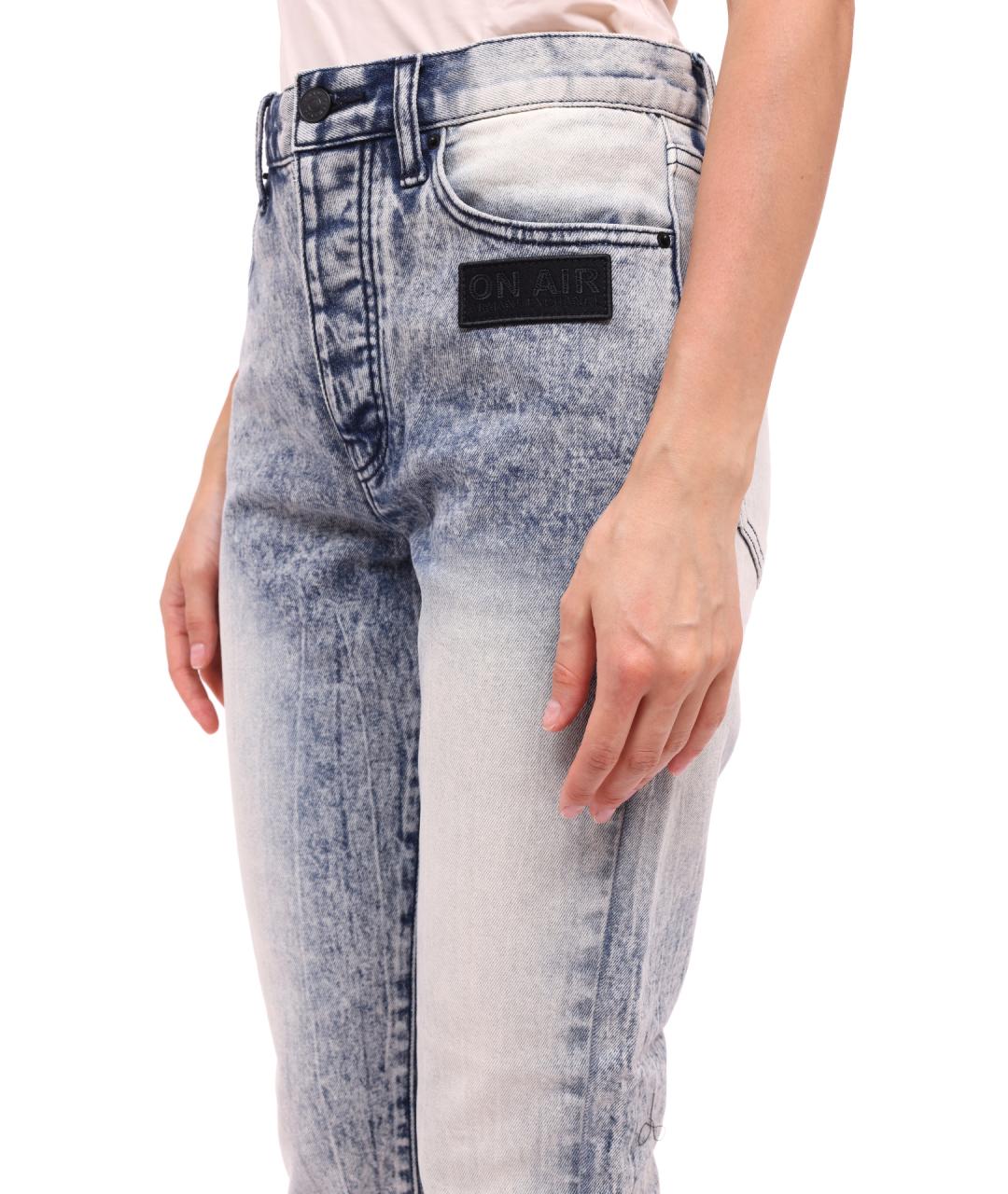 ARMANI EXCHANGE Голубые хлопковые прямые джинсы, фото 3