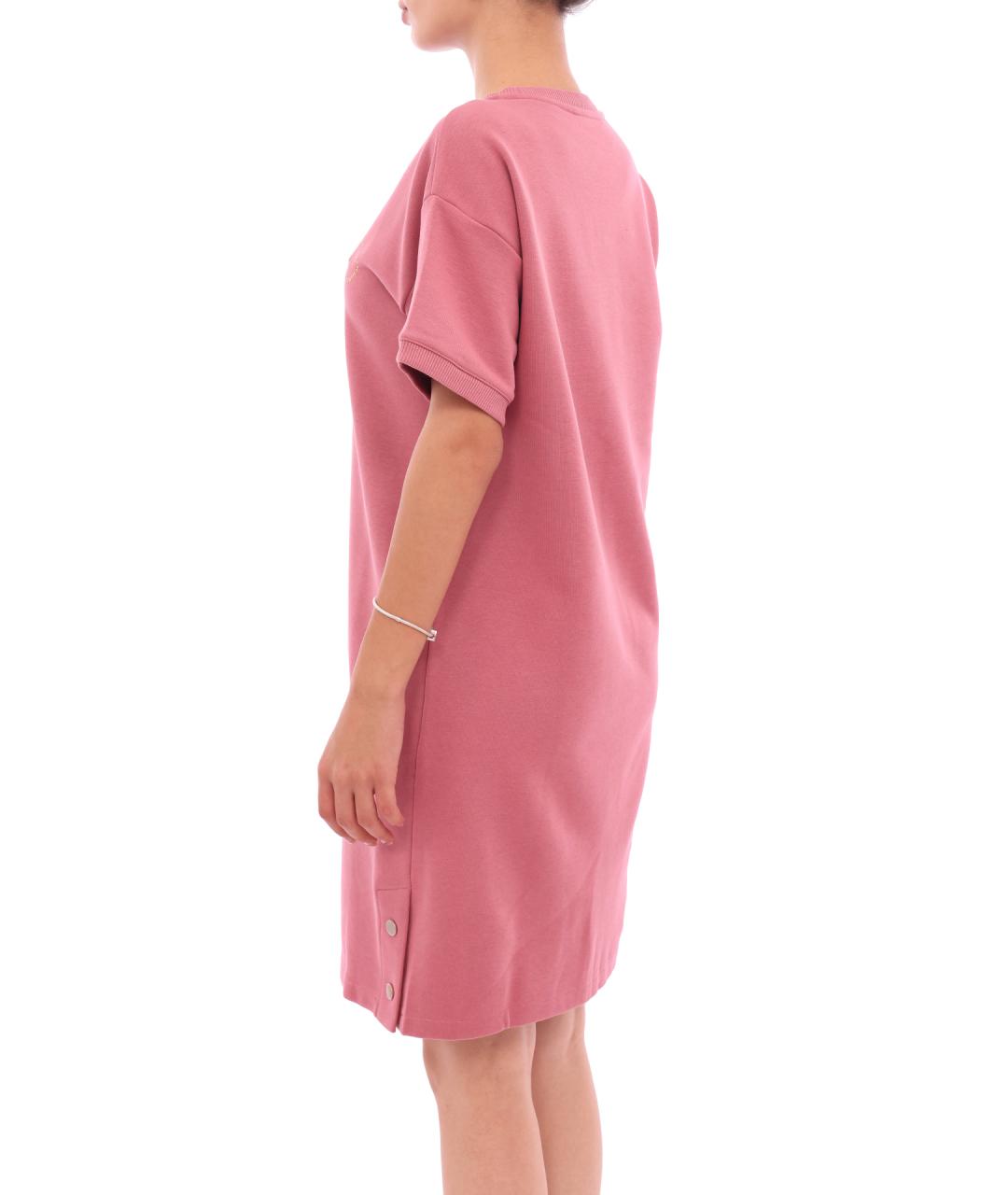 ARMANI EXCHANGE Розовое хлопковое повседневное платье, фото 5