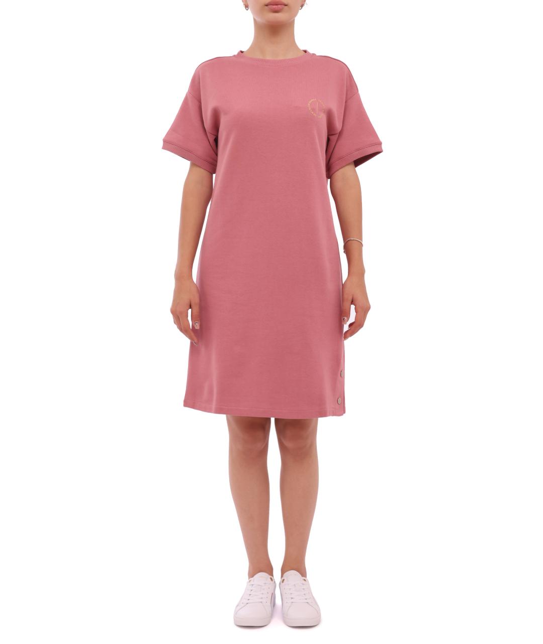 ARMANI EXCHANGE Розовое хлопковое повседневное платье, фото 1