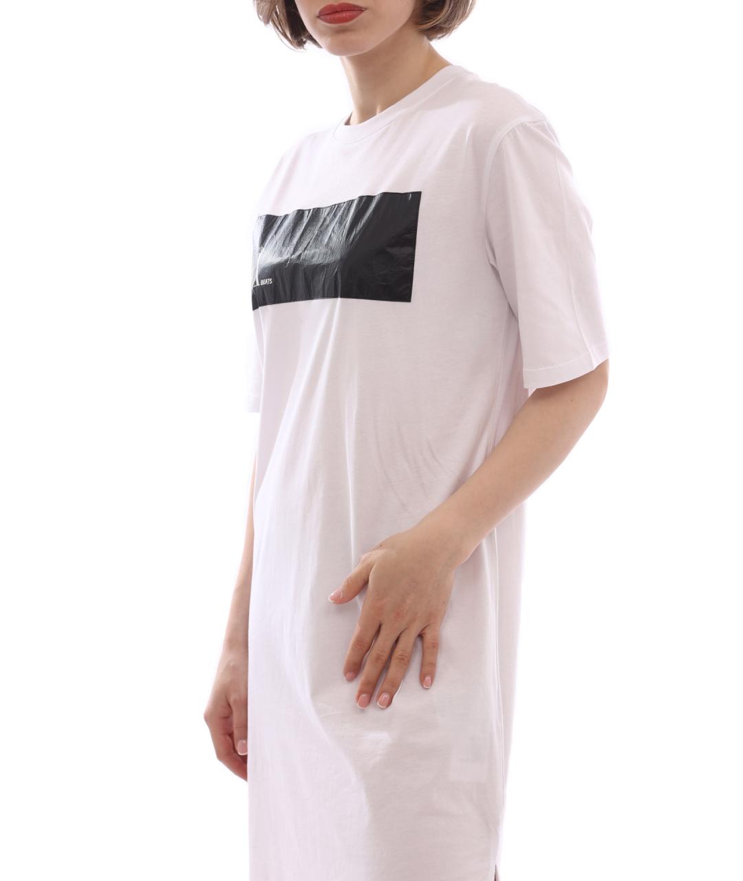 ARMANI EXCHANGE Белое хлопковое повседневное платье, фото 6