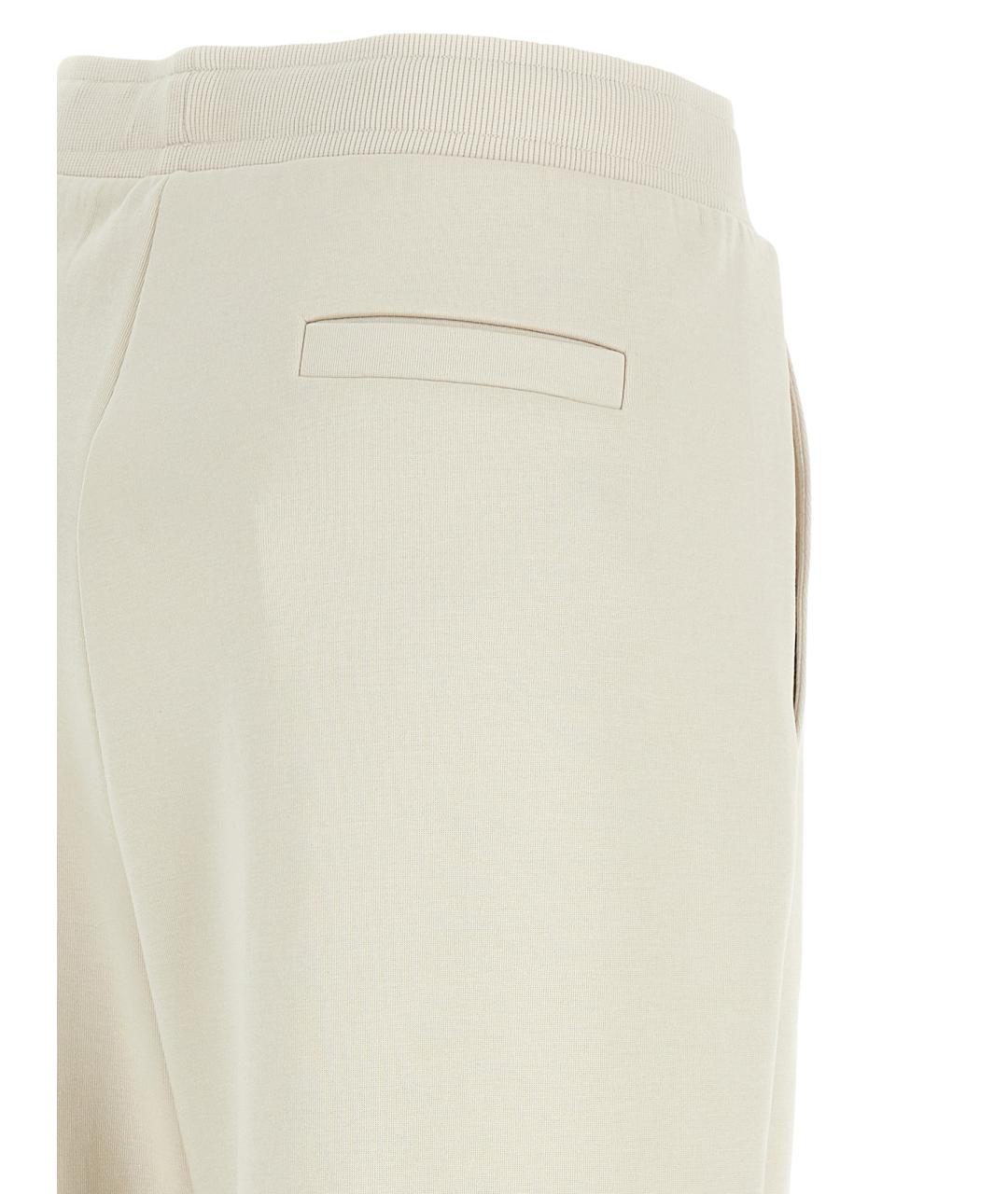 'S MAX MARA Бежевые хлопковые прямые брюки, фото 4