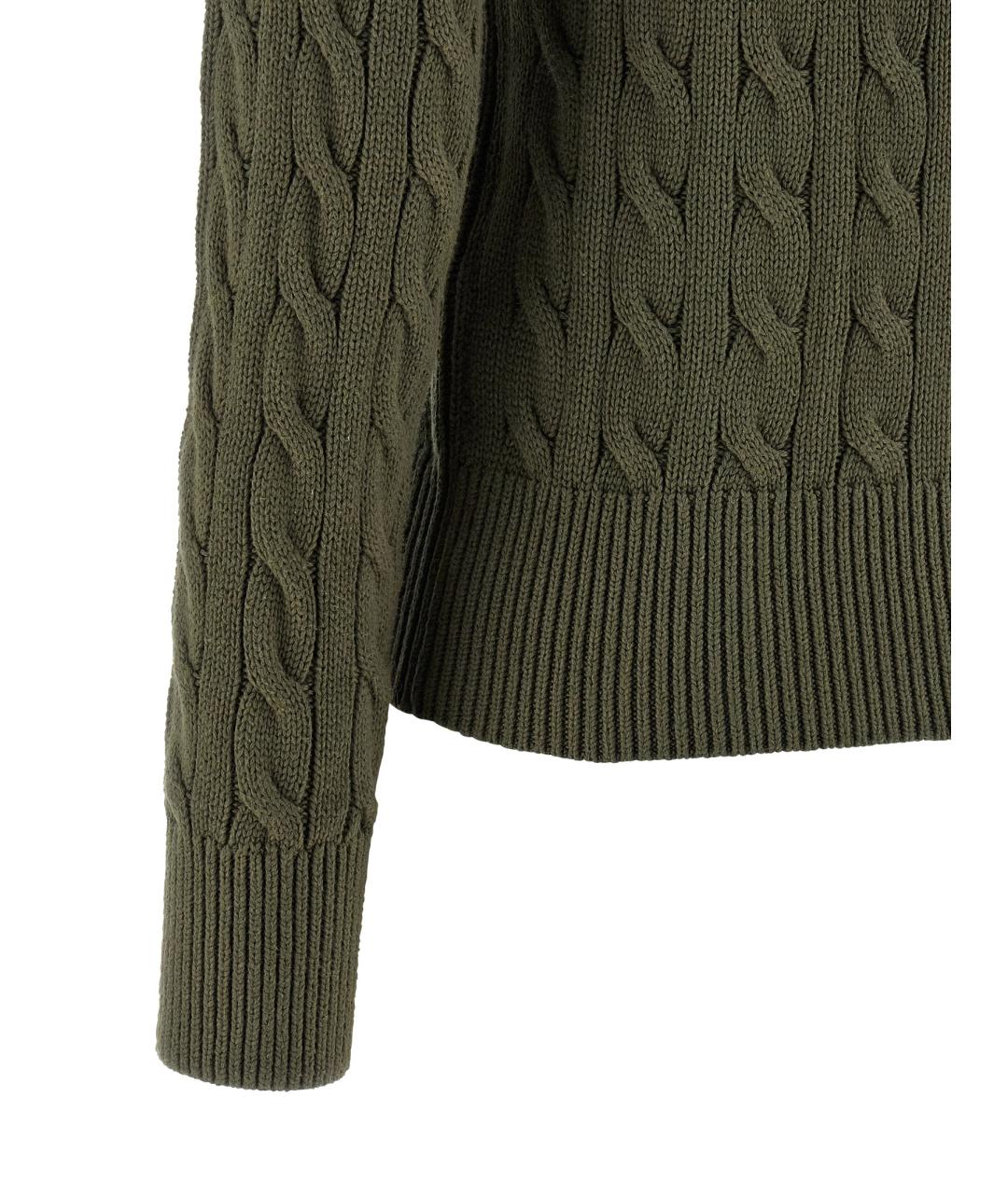 POLO RALPH LAUREN Зеленый хлопковый кардиган, фото 4