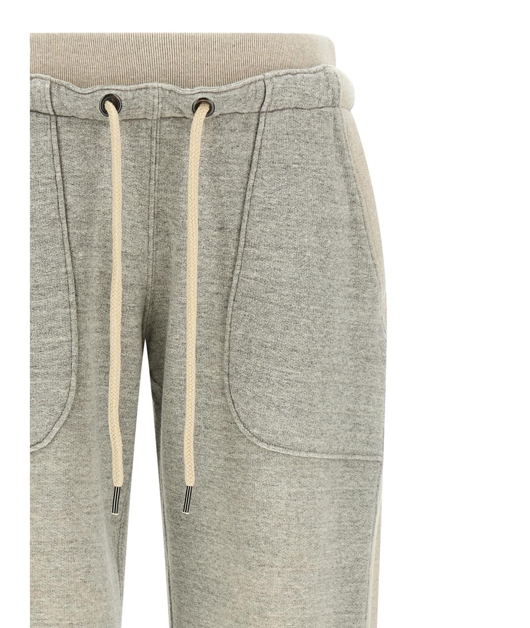 R13 Серые хлопковые прямые брюки, фото 3