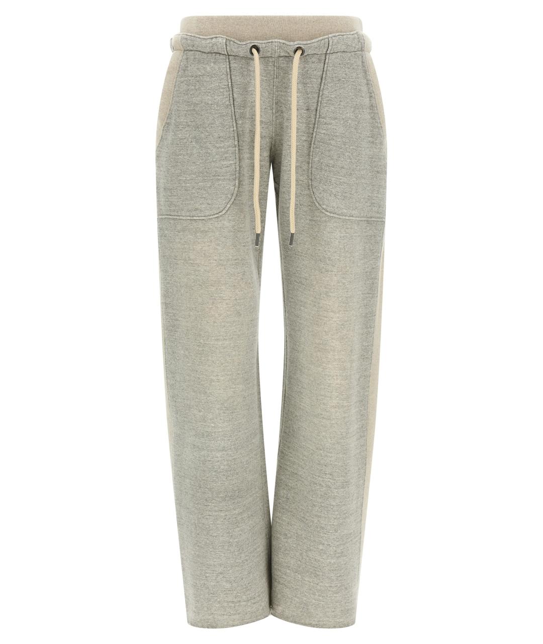 R13 Серые хлопковые прямые брюки, фото 1