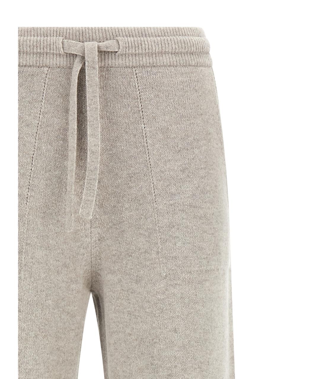 'S MAX MARA Бежевые шерстяные прямые брюки, фото 3