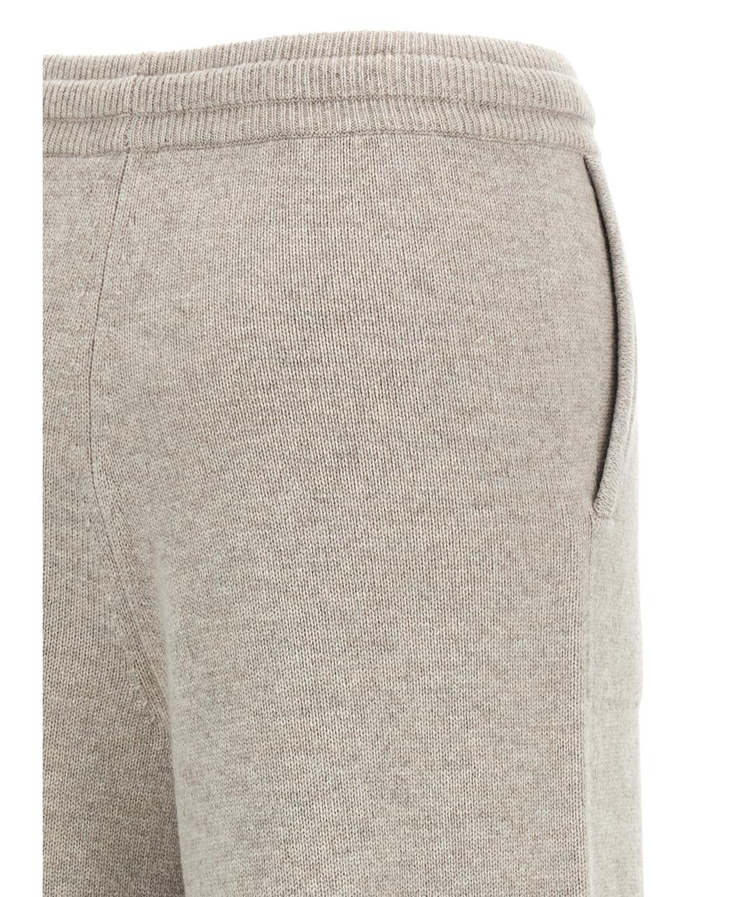 'S MAX MARA Бежевые шерстяные прямые брюки, фото 4