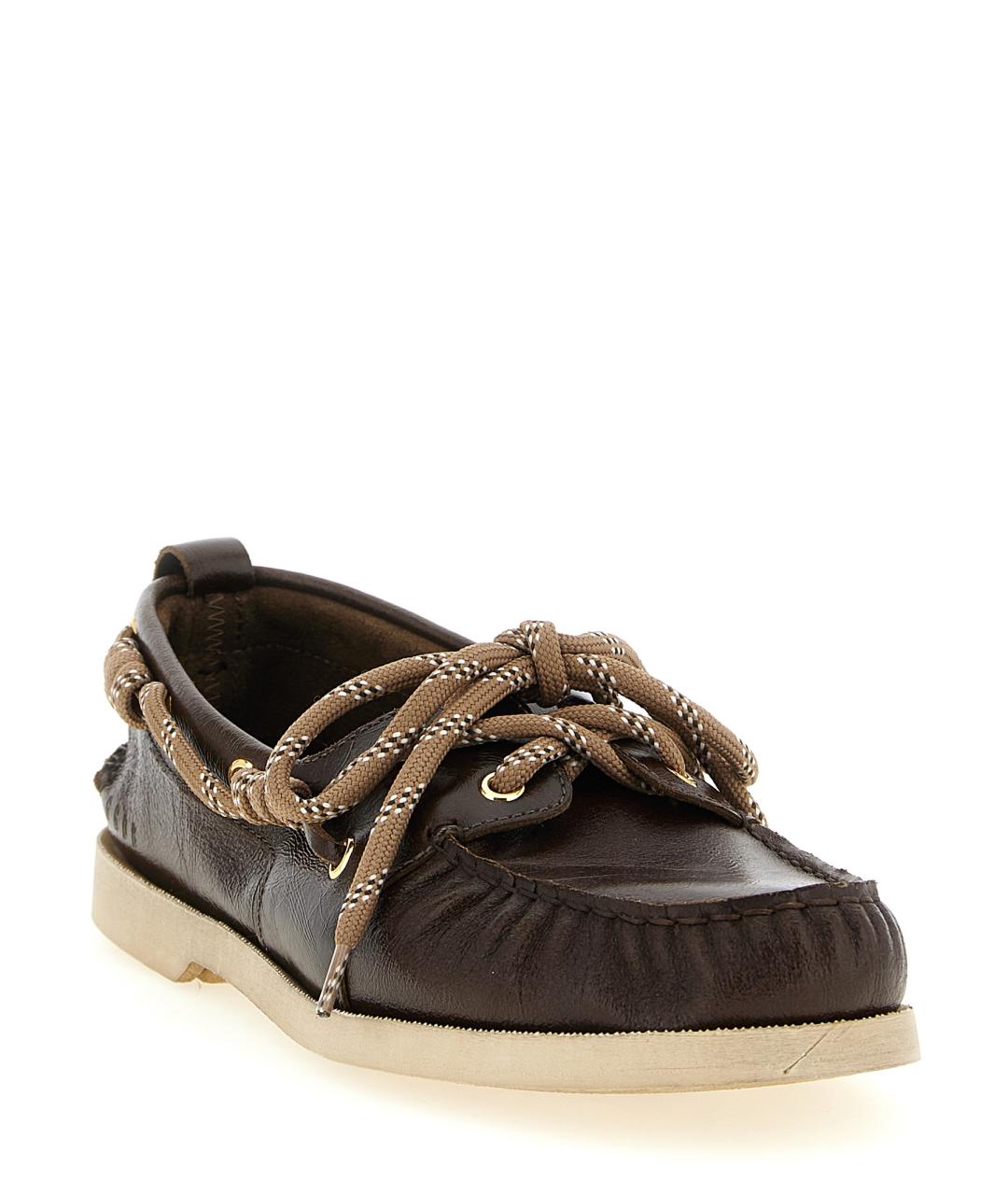 GOLDEN GOOSE DELUXE BRAND Коричневые кожаные лоферы, фото 2