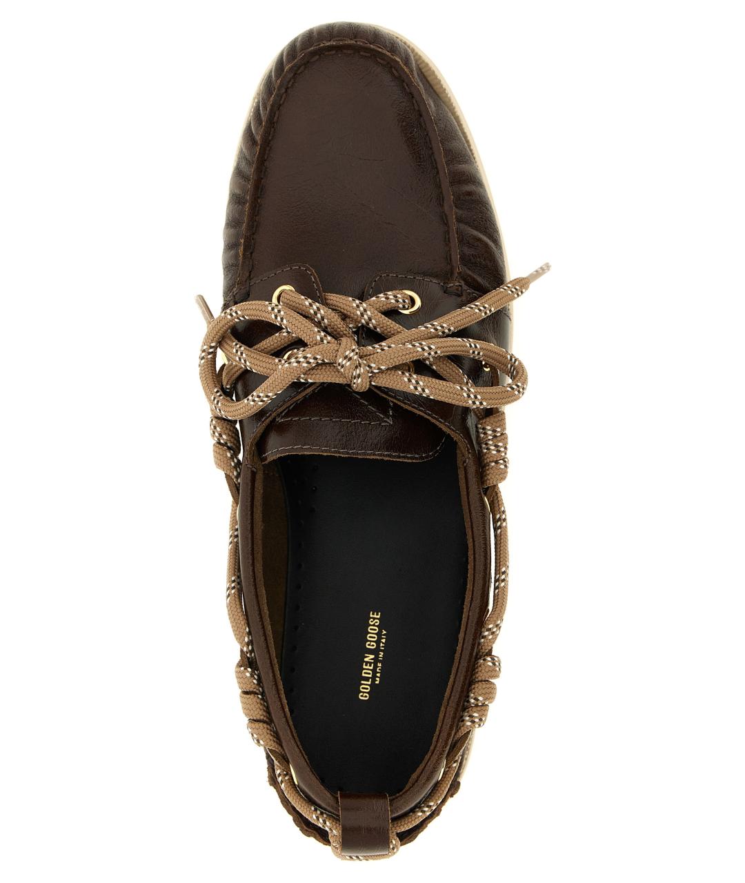 GOLDEN GOOSE DELUXE BRAND Коричневые кожаные лоферы, фото 4