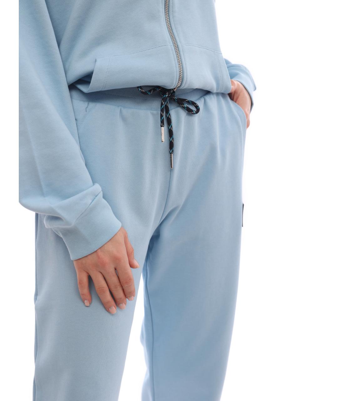 ARMANI EXCHANGE Голубые хлопковые спортивные брюки и шорты, фото 2