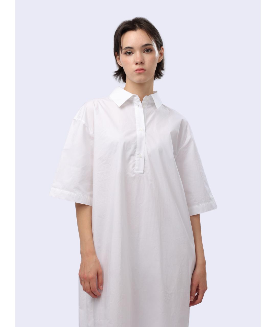 ARMANI EXCHANGE Белое хлопковое повседневное платье, фото 3