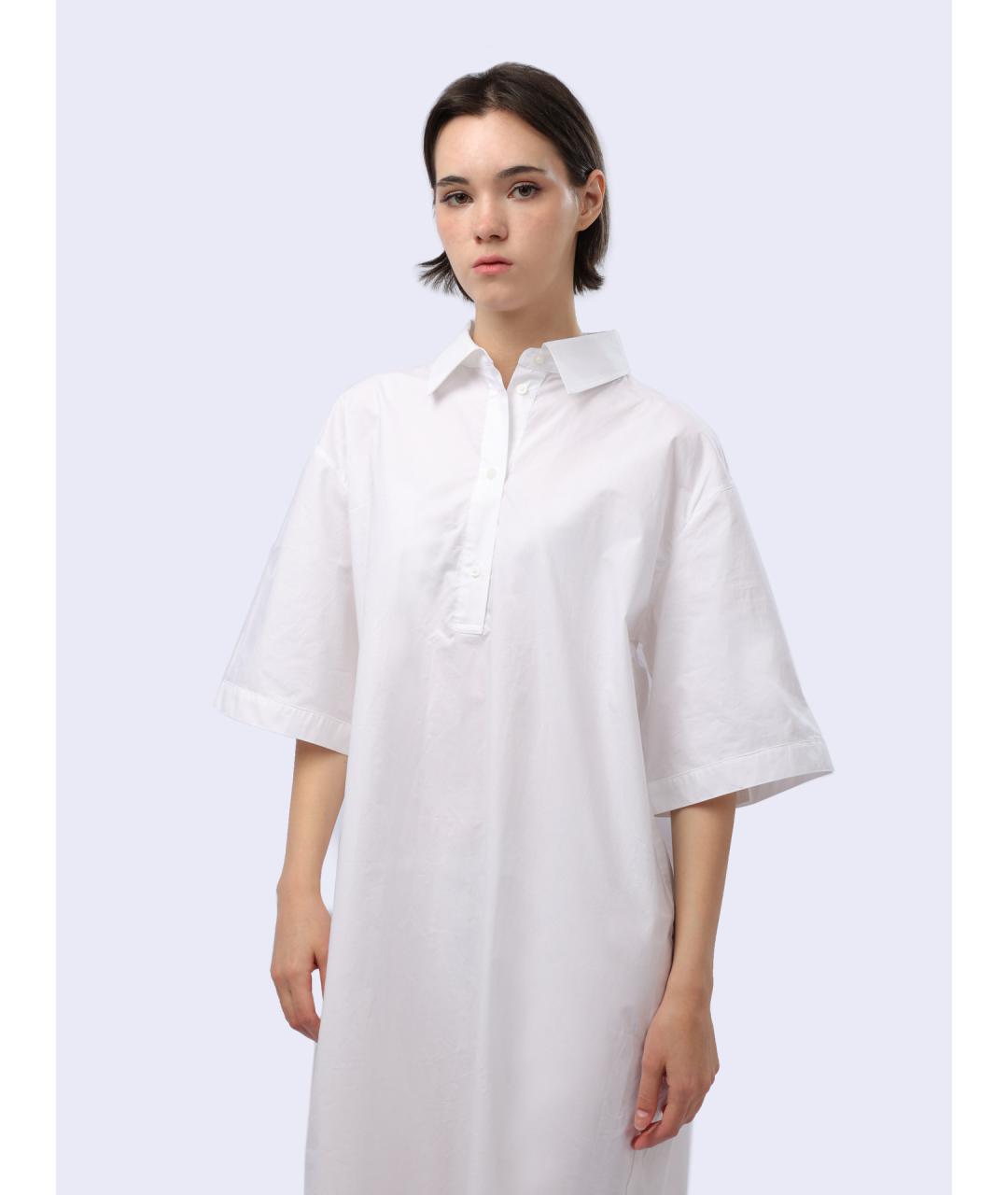 ARMANI EXCHANGE Белое хлопковое повседневное платье, фото 2