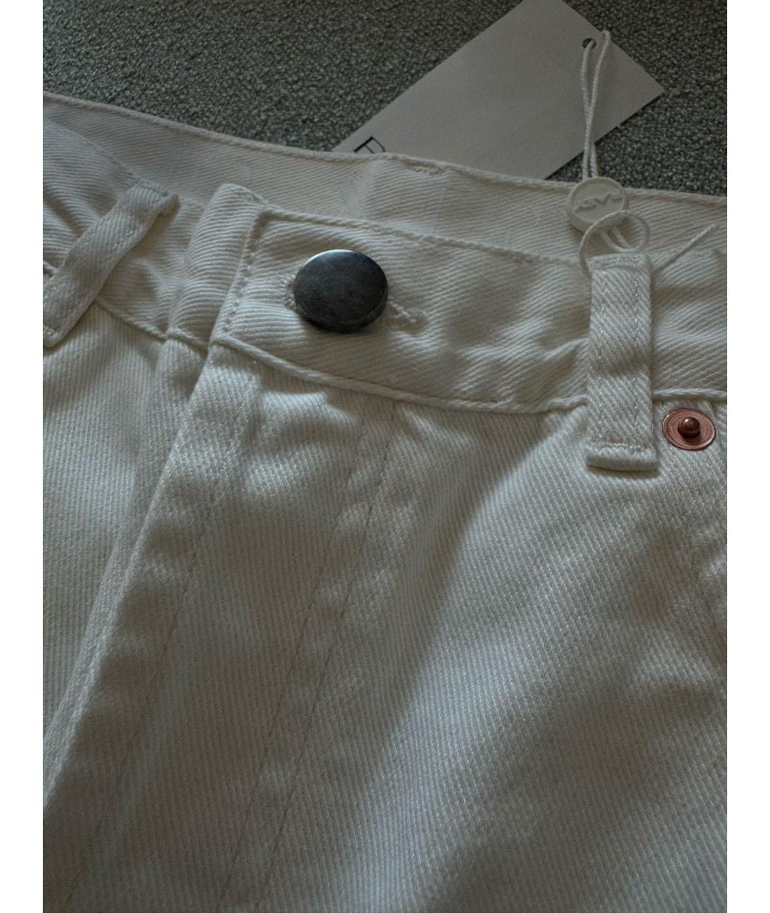 RAEY Белые хлопковые джинсы слим, фото 5