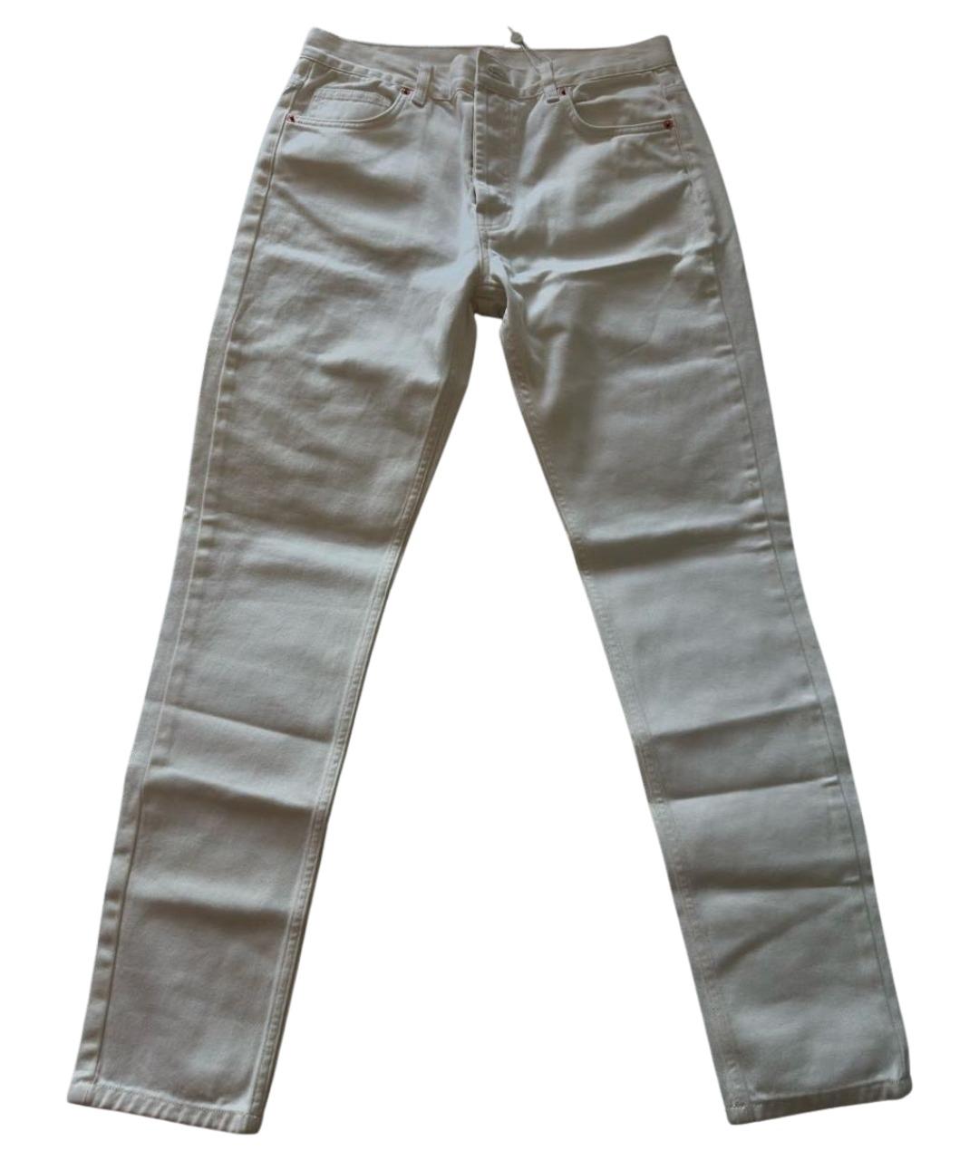 RAEY Белые хлопковые джинсы слим, фото 1