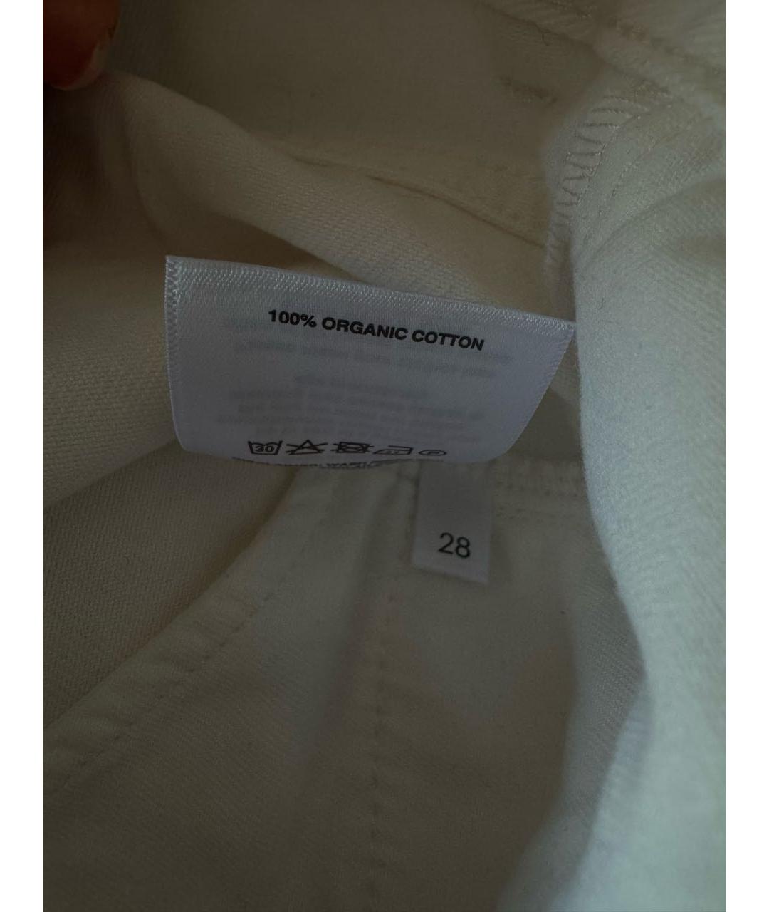 RAEY Белые хлопковые джинсы слим, фото 7