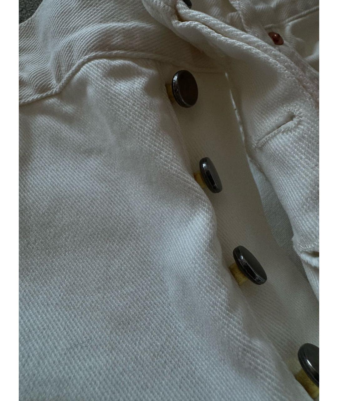 RAEY Белые хлопковые джинсы слим, фото 6