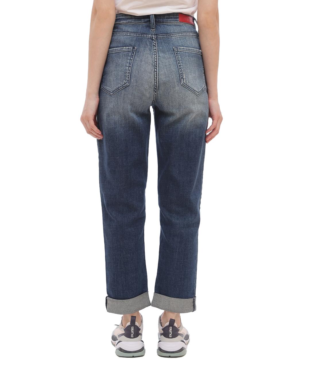 ARMANI EXCHANGE Синие хлопковые прямые джинсы, фото 4