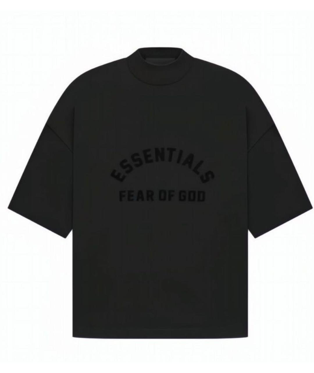 FEAR OF GOD ESSENTIALS Черная хлопковая футболка, фото 1