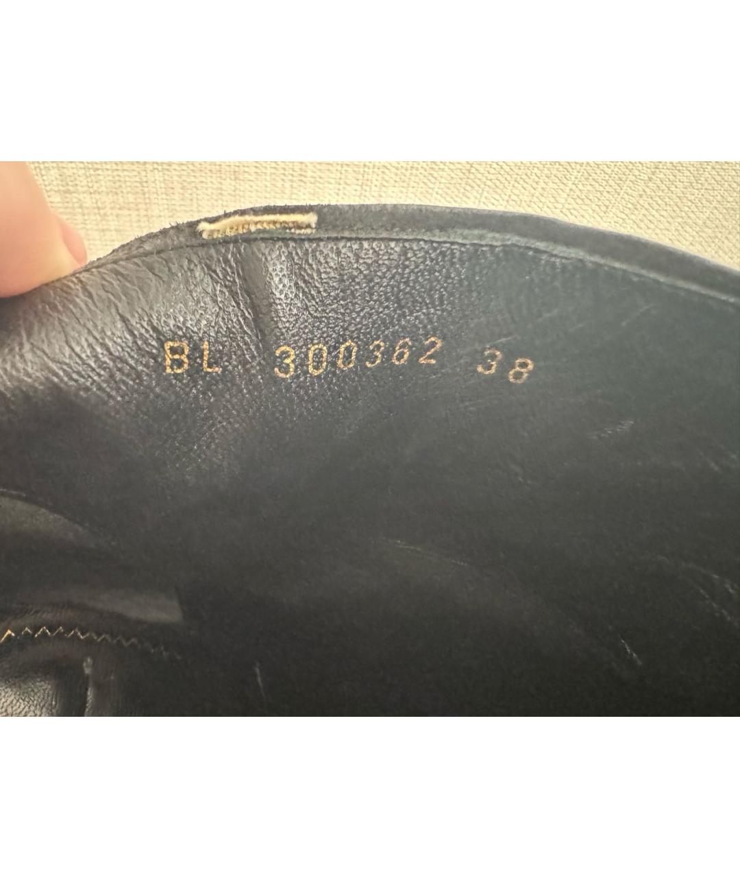 SAINT LAURENT Серые кожаные ботильоны, фото 6