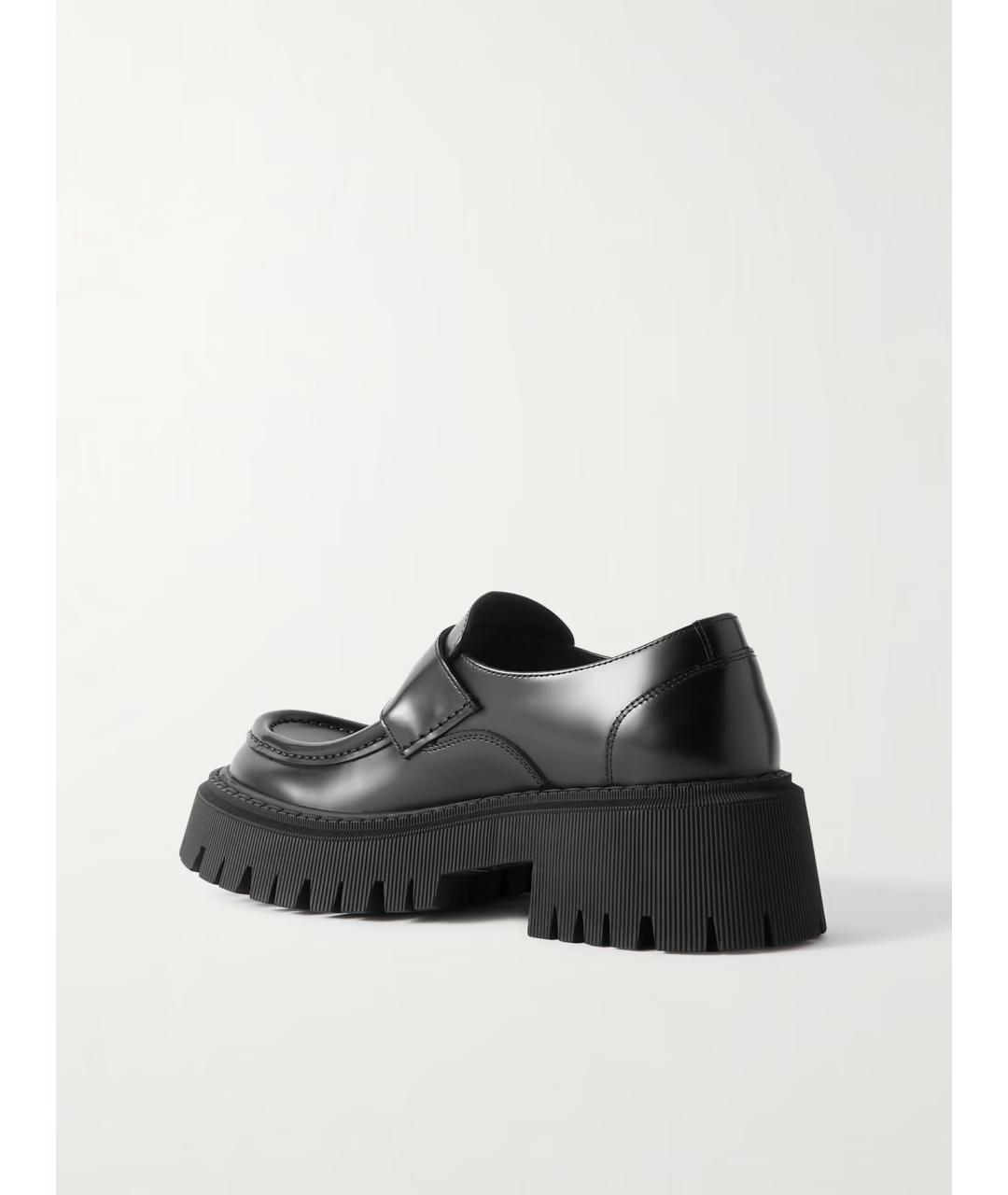 BALENCIAGA Черные кожаные лоферы, фото 3
