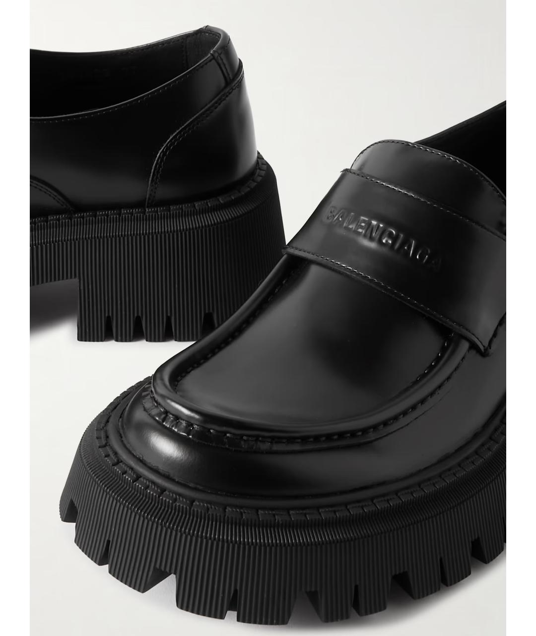 BALENCIAGA Черные кожаные лоферы, фото 4