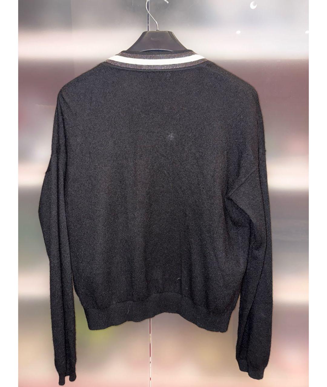 BRUNELLO CUCINELLI Черный кашемировый кардиган, фото 2