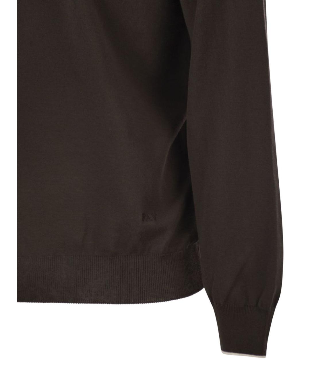 FAY Коричневый хлопковый джемпер / свитер, фото 2