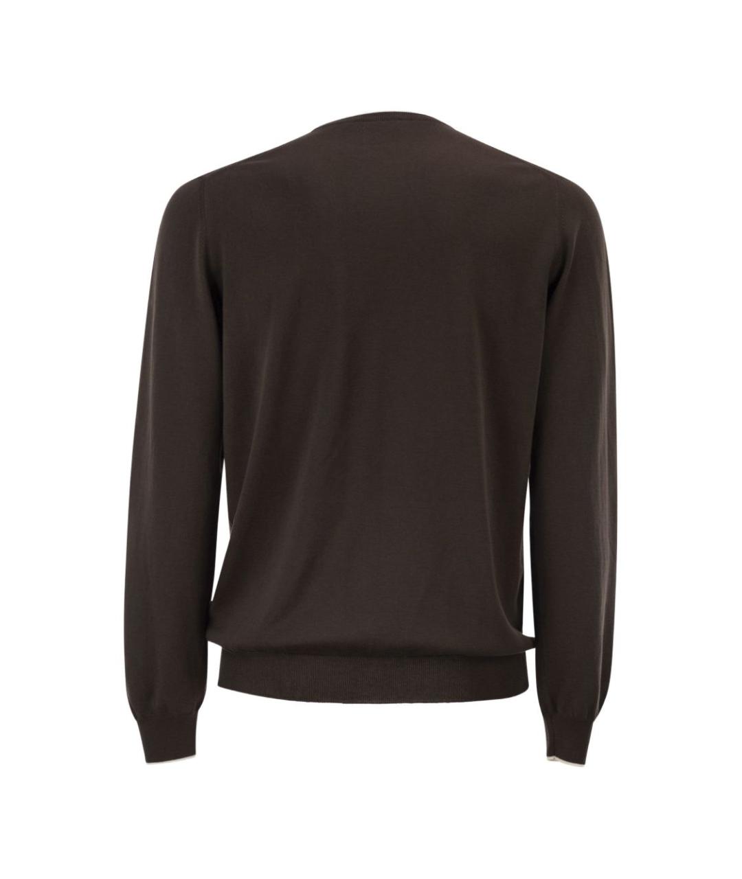 FAY Коричневый хлопковый джемпер / свитер, фото 3